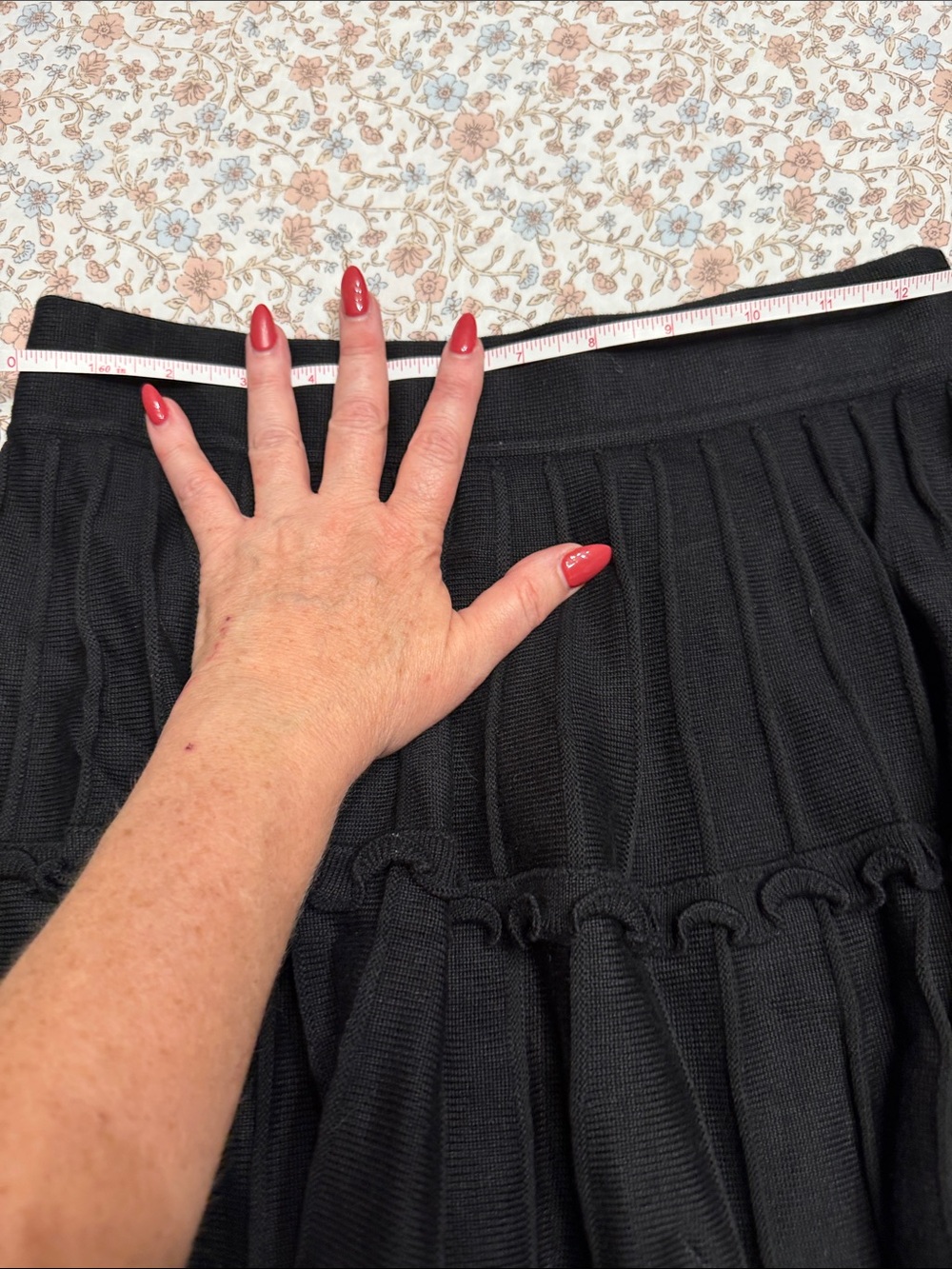 Simplee Apparel Black Tiered Ruffle Skater Skirt - Picture 3 of 6